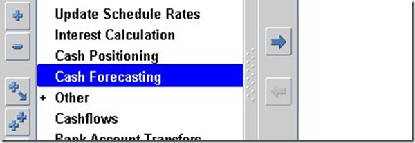 oracle applications cash forecasting