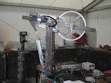 Prototype d'un étrier équipé de ses vérins et électrovannes