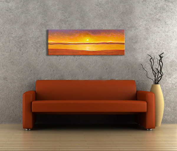 Contemporary Painting Sunset Abstract Art For Sale