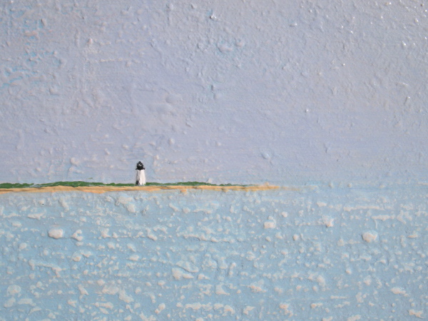 Detail of Lighthouse Contemporary Painting For Sale