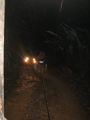 Being towed is one of the hardest jobs I know on a bike, on trails like this it is hell