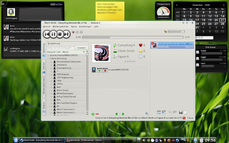 KDE 4.2 Beta 2 mit Amarok 2