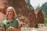 A girl painted with rock. Do you see both of them? Qhapac ñan trek, Peru