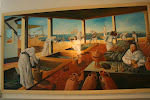 Mural illustrating the activities at the Roman town of Neopolis, where fish were salted and fish sauce was brewed, Nabeul Museum, Tunisia