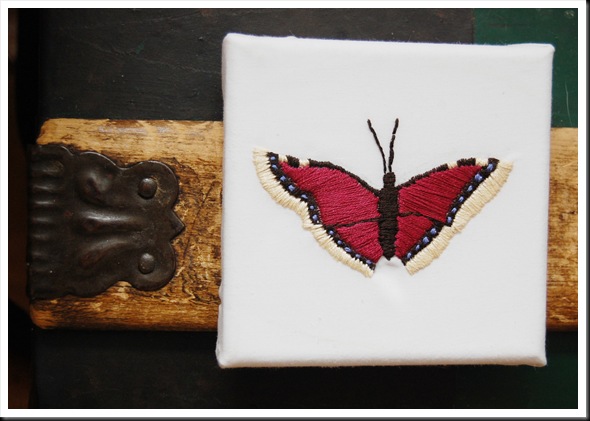 butterfly embroidery complete