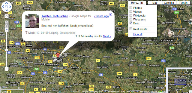 Google Maps: Buzz Layer