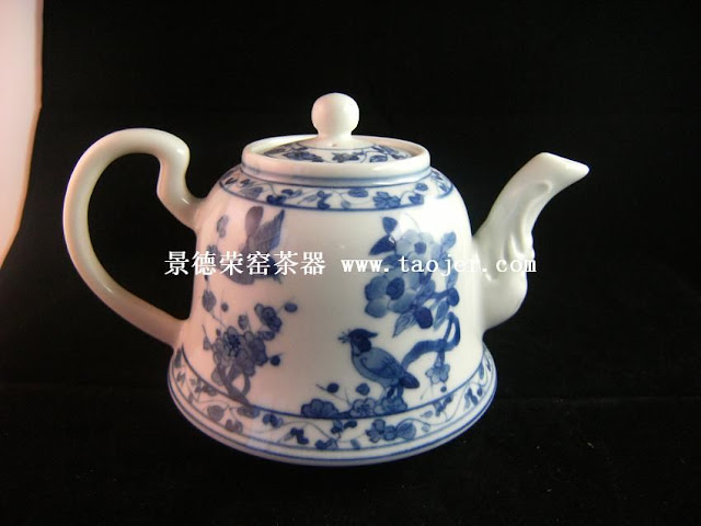 永春壶陈永春手绘仿古青花花鸟茶壶