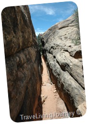 Narrow crack with full sunshine