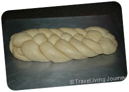 Braded Challah ready for second rise