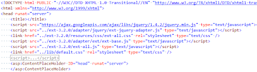 include extjs order in master page