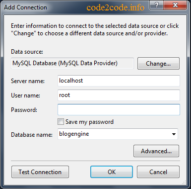 filling username and password root