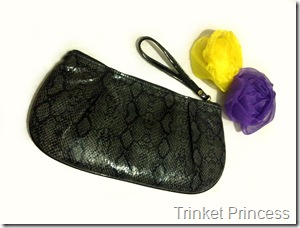 black snakeskin clutch bag