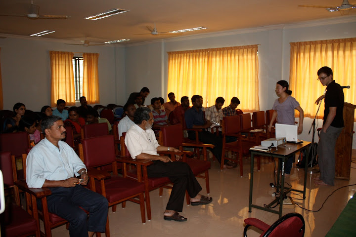 Our presentation to the SES students, with Dr. Ramasamy and Dr. Thomas in front