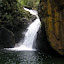 Waterfall and swimming pool