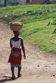Baskets of bananas were probably the most common load I saw women carrying on their heads.