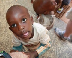 The children practically climbed up our legs into our arms when we arrived.