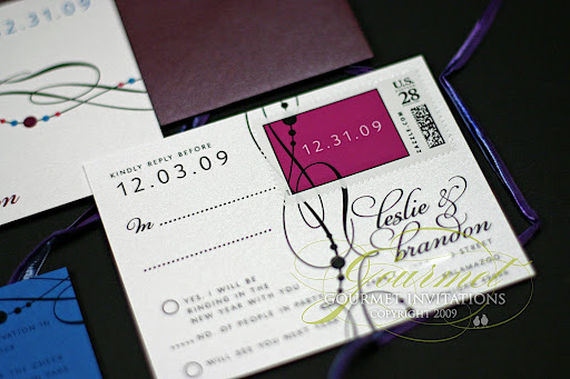 Her rsvp postcard has a fun