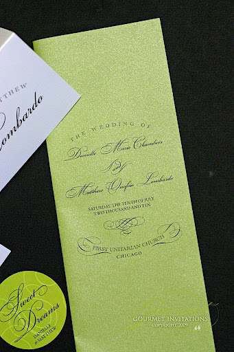 Gourmet Invitations Blog Danielle's Vintage Lime Green and Black Wedding
