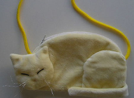 bolsa tecido gatinho Bolsa de tecido infantil gatinho de pelúcia