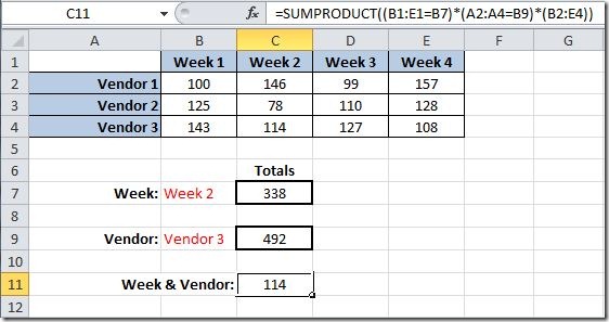 SUMPRODUCT