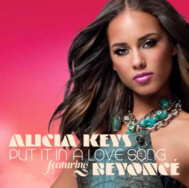 Alicia Keys' official single cover for 'Put it in a love song' Alicia Keys' official single cover for 'Put it in a love song'