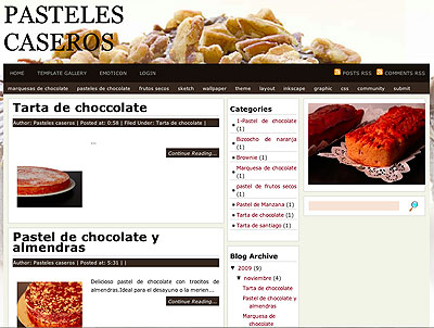 pasteles caseros