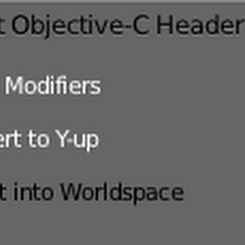 Blender 2.57 Objective-C Export Script