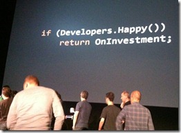 If (Developpers.Happy()) return OnInvestment;
