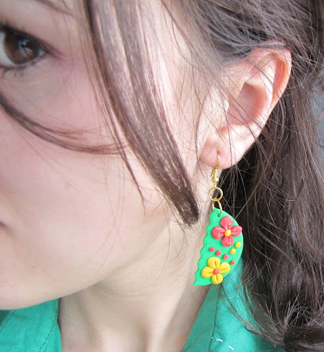 Cercei de primavara Cercei handmade Fimo primavara floricele