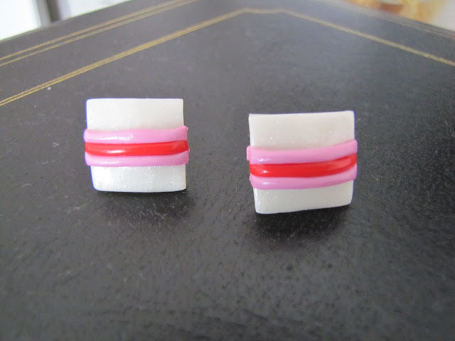 Margelute handmade din fimo roz gri