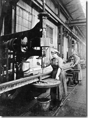 Women Workers with Drilling equipment at Thomas W Ward