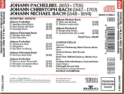 Pachelbel, Johann - Motets back