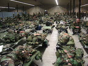 Waiting in Germany to move out on our flight to Kuwait.