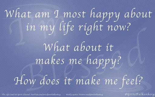 What am I most happy about What am I most happy about