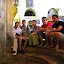 With our Israel clan in the church where Jesus was born. (Jesus was born in a church?) weird.