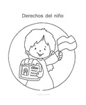 Láminas derechos del niños para colorear