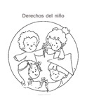 Láminas derechos del niños para colorear