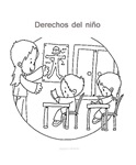 Láminas derechos del niños para colorear