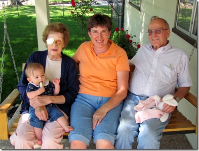Elaine with Great Grandma & Grandpa Paul