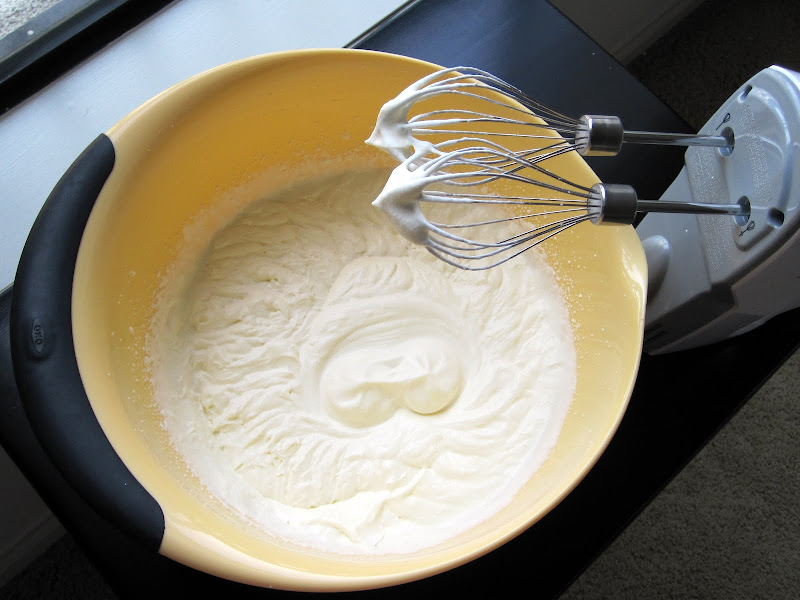 cream with stiff peaks