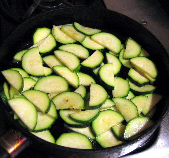 Sauteing some zucchini