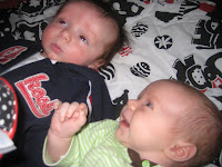How cute!  I caught Brady with a silly look on his face though!