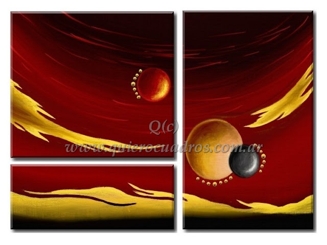 Decoracion cuadros Tres planetas