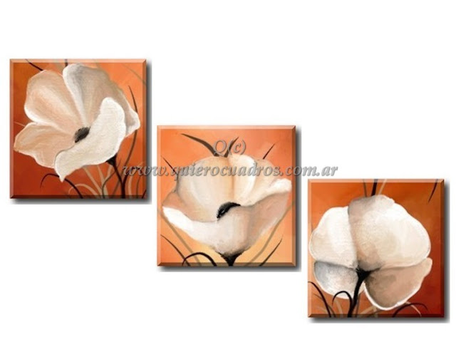 Cuadros abstractos Amapolas