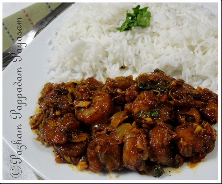 Tomato pepper prawns