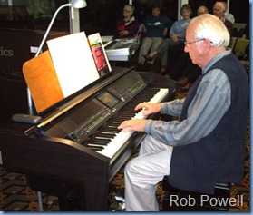 President of the Organ Society of NZ Inc. Rob Powell giving a masterly performance