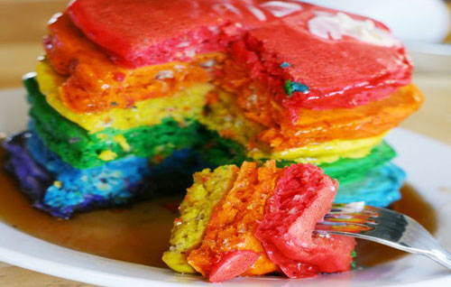 rainbow pancakes