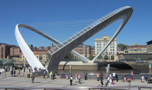 Gateshead Millennium bridge Rotation