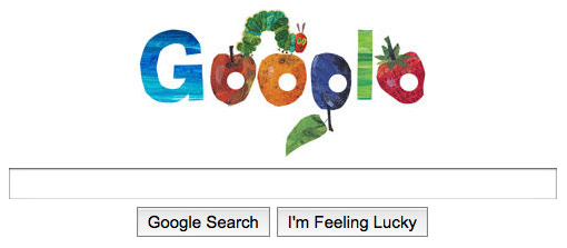 The Very Hungry Caterpillar Google logo