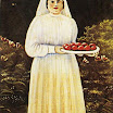 N. Pirosmani. Woman with Easter Eggs.